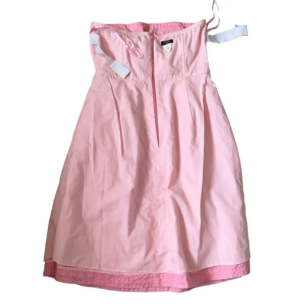 J. Crew Strapless Pink Dress with pockets Size 2